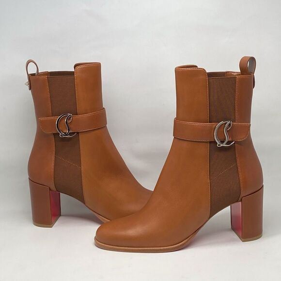 Christian Louboutin Leather 70 Chelsea Booties size 39.5 - Picture 1 of 13
